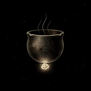 a simple heated vessel with one gold ember