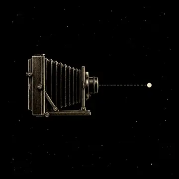 a camera pointed at one dot