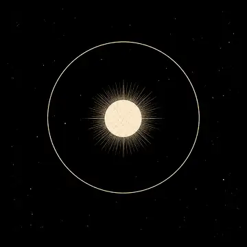 a simple open circle with a tiny gold centre