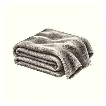 a folded sleeping cloth