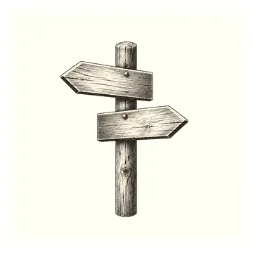 a small forked signpost