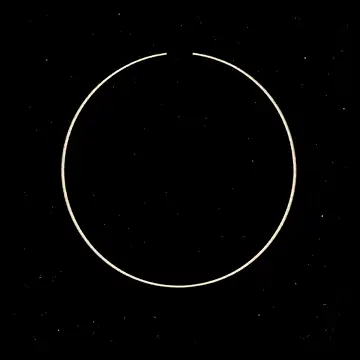 an empty open circle, gold only