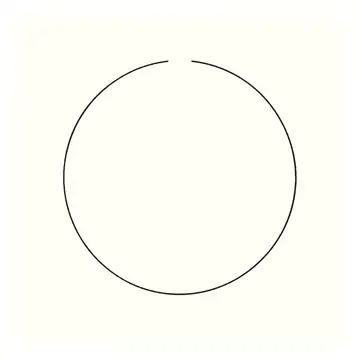 an empty open circle, gold only
